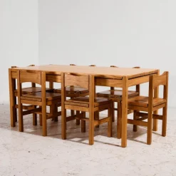 Pamono Hongisto Dining Set by Ilmari Tapiovaara for Laukaan Puu, Set of 7 Outlet
