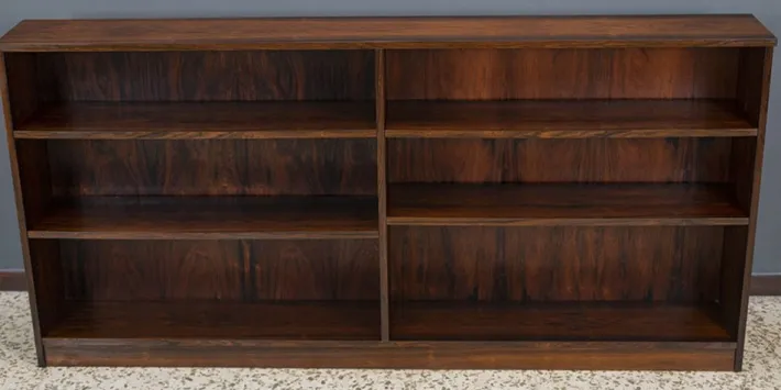 Pamono Horizontal Rosewood Bookcase, Denmark, 1960s Sale