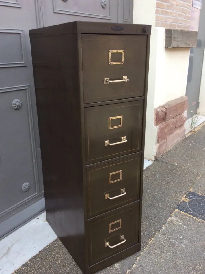 Pamono Industrial Archiving Cabinet from Strafor, 1930s Clearance