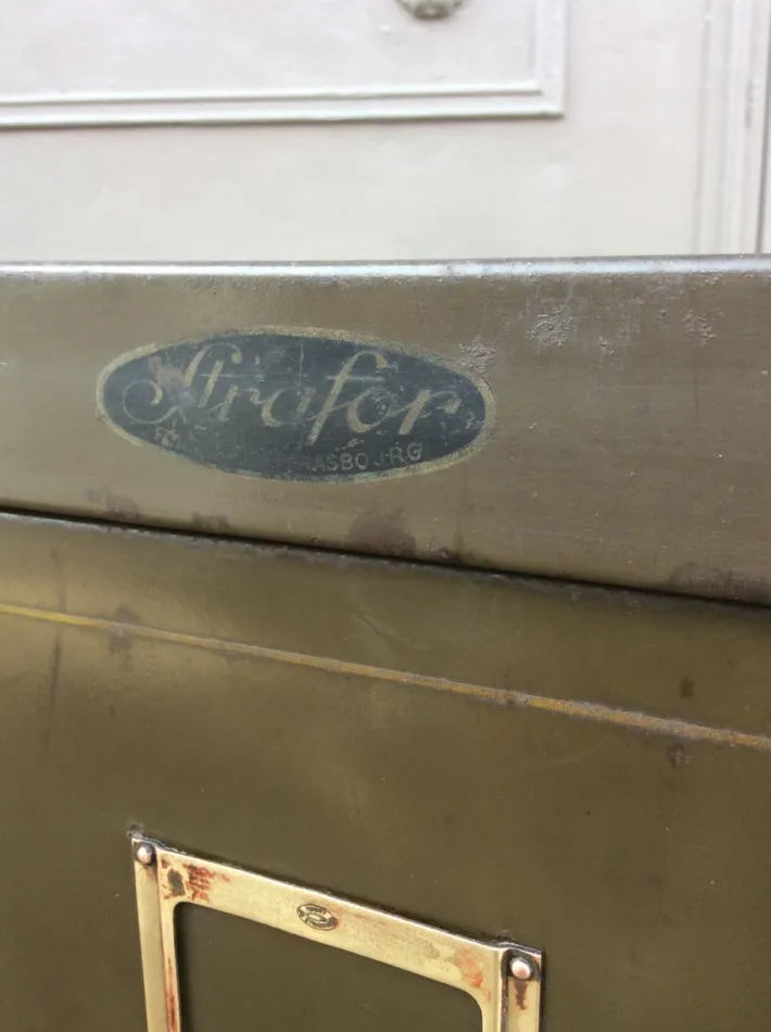 Pamono Industrial Archiving Cabinet from Strafor, 1930s Clearance