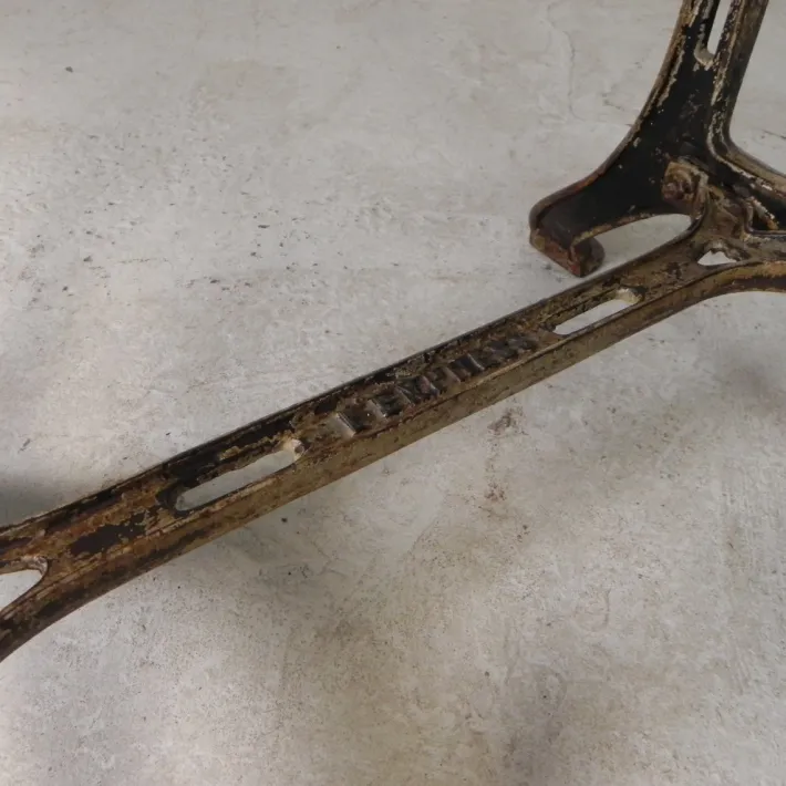 Pamono Industrial Cast Iron Garden Table with Stone Top, 1930s Online