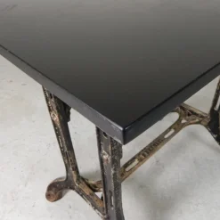 Pamono Industrial Cast Iron Garden Table with Stone Top, 1930s Online