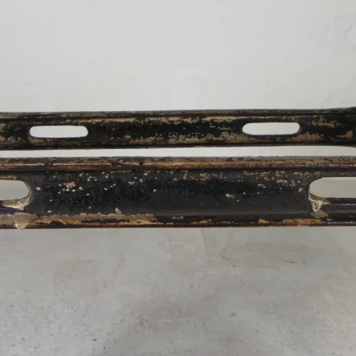 Pamono Industrial Cast Iron Garden Table with Stone Top, 1930s Online