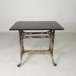 Pamono Industrial Cast Iron Garden Table with Stone Top, 1930s Online