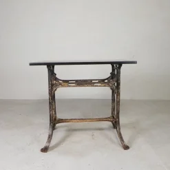 Pamono Industrial Cast Iron Garden Table with Stone Top, 1930s Online