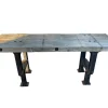 Pamono Industrial Factory Workbench in Cast Iron and Wood Top, 1955 Outlet