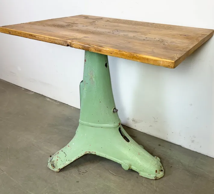 Pamono Industrial Green Cast Iron Table, 1960s Online
