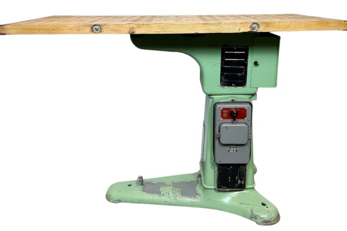 Pamono Industrial Green Cast Iron Table, 1960s Discount