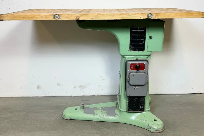 Pamono Industrial Green Cast Iron Table, 1960s Discount