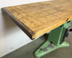 Pamono Industrial Green Cast Iron Table, 1960s Discount