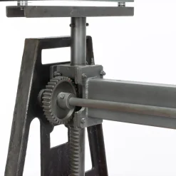 Pamono Industrial Iron and Glass Workbench, Denmark Discount