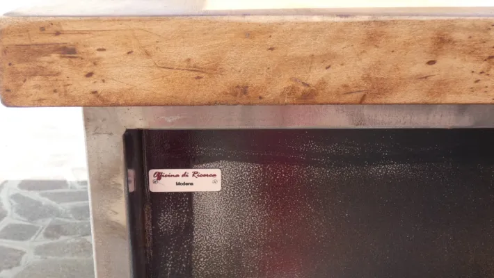 Pamono Industrial Island Counter in Steel and Walnut, 1970s Outlet