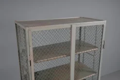 Pamono Industrial Lockable Metal Wine Cabinet with Space for 64 Wine Bottles, 1960s Outlet