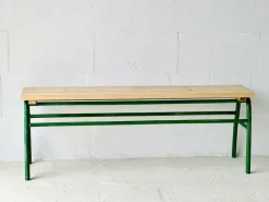 Pamono Industrial Metal & Spruce Bench, 1970s Discount