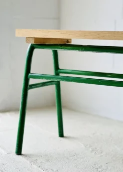 Pamono Industrial Metal & Spruce Bench, 1970s Discount
