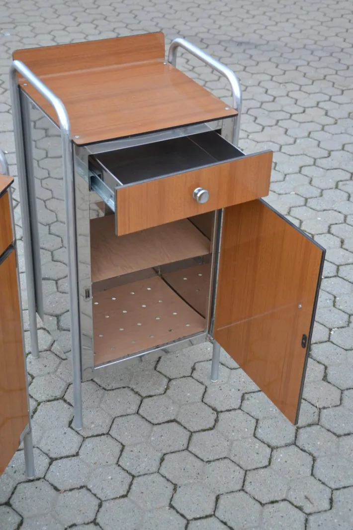 Pamono Industrial Nightstands, 1960s, Set of 2 Clearance