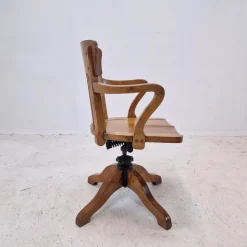 Pamono Industrial Oak Swivel Chair, 1900s Online
