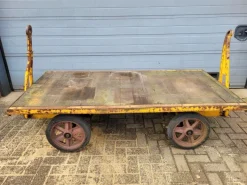 Pamono Industrial Transport Cart in Cast Iron and Wood Best