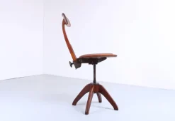 Pamono Industrial Wood and Iron Architect Chair by Atvidaberg, 1930s Clearance