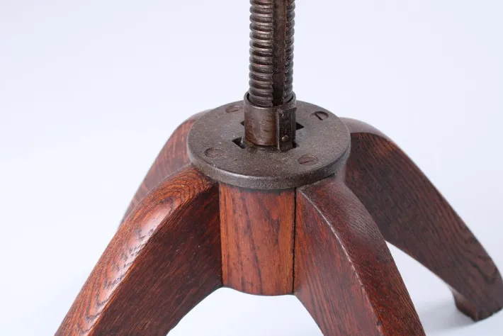 Pamono Industrial Wood and Iron Architect Chair by Atvidaberg, 1930s Clearance