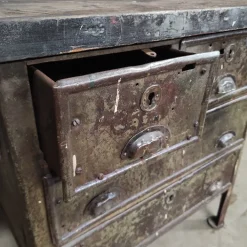 Pamono Industrial Workbench in Metal & Wood Best