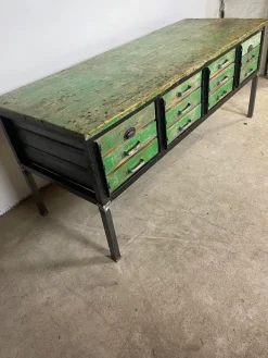 Pamono Industrial Workbench in Wood