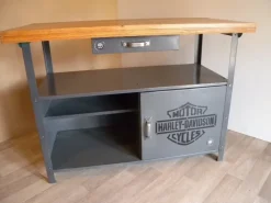 Pamono Industrial Workbench with Harley Davidson Airbrush Best