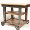 Pamono Industrial Worktable on Wheels, Former Czechoslovakia, 1960s Best