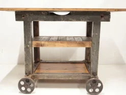 Pamono Industrial Worktable on Wheels, Former Czechoslovakia, 1960s Best