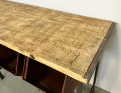 Pamono Industrial Worktable with Three Iron Drawers, 1960s Best