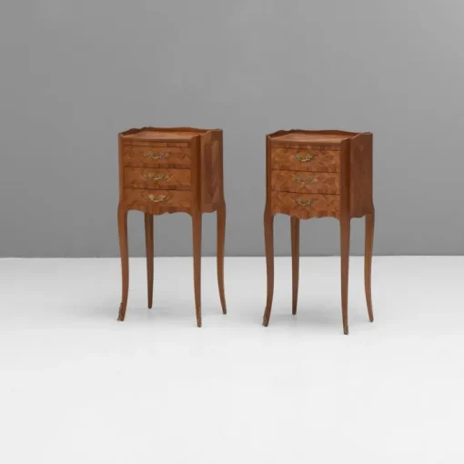 Pamono Inlaid Bedside Tables, 1950s, Set of 2 Outlet