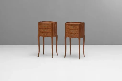 Pamono Inlaid Bedside Tables, 1950s, Set of 2 Outlet
