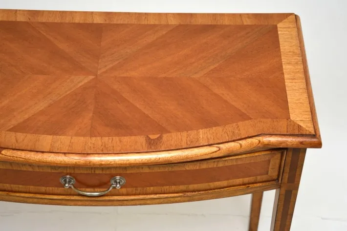 Pamono Inlaid Walnut Console or Side Table, 1950s Outlet