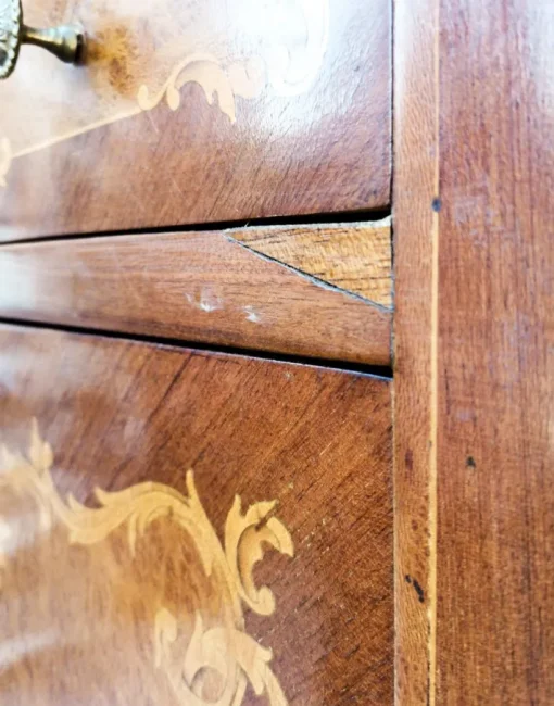 Pamono Inlaid Wood and Glass Secretaire, 1970s Clearance