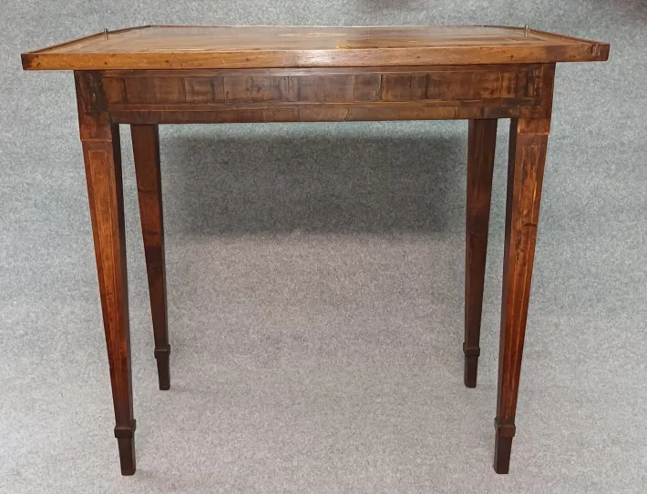 Pamono Inlaid Wood Folding Game Table, 18th Century