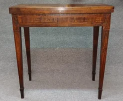 Pamono Inlaid Wood Folding Game Table, 18th Century