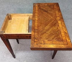 Pamono Inlaid Wood Folding Game Table, 18th Century