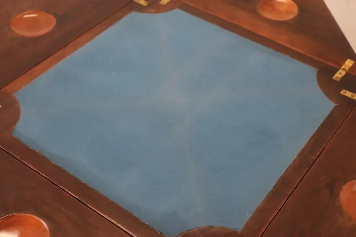 Pamono Inlay Walnut Game Table, 1940s Hot