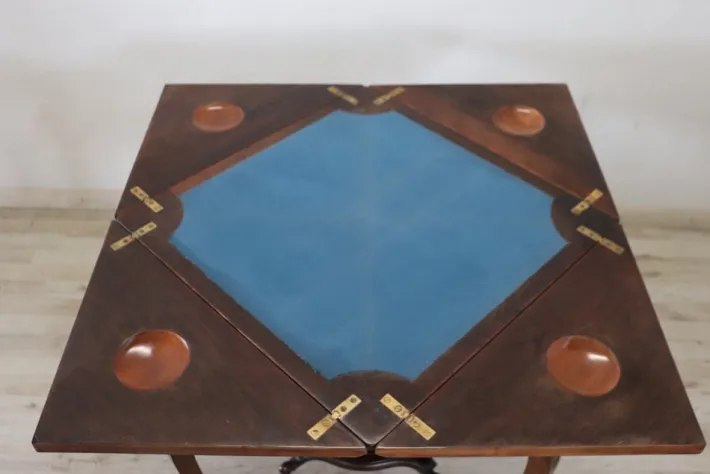 Pamono Inlay Walnut Game Table, 1940s Hot