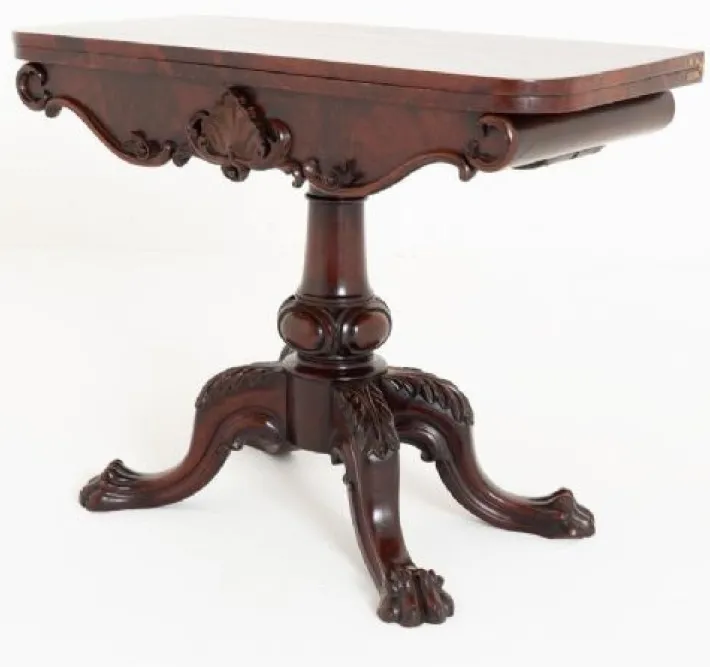 Pamono Irish Card Table in Mahogany, 1860s