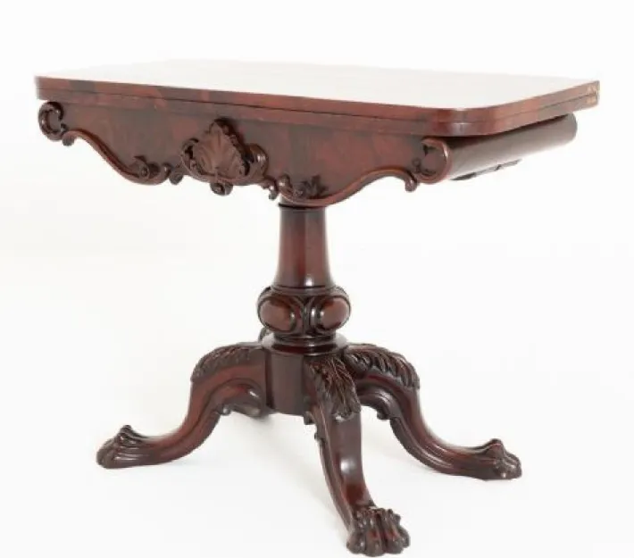 Pamono Irish Card Table in Mahogany, 1860s
