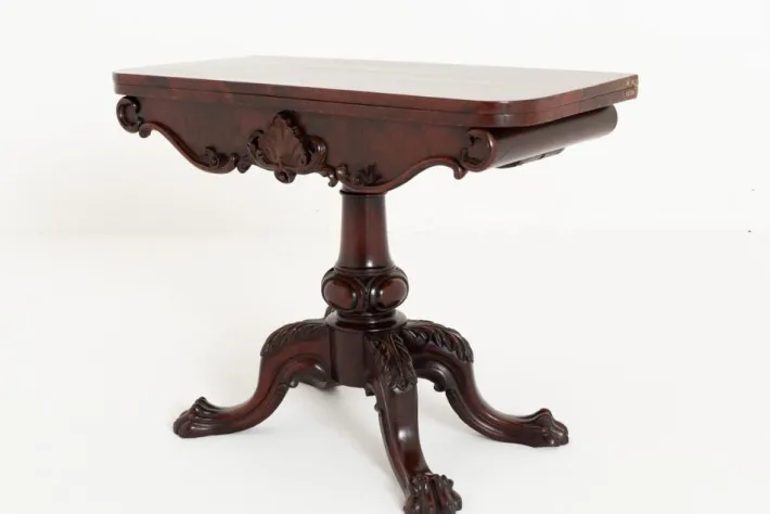 Pamono Irish Card Table in Mahogany, 1860s