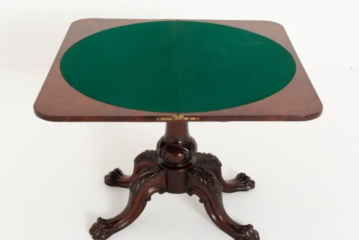Pamono Irish Card Table in Mahogany, 1860s