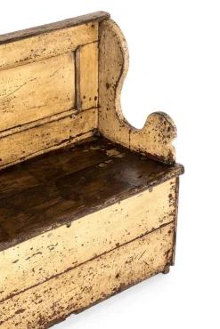 Pamono Irish Primitive Painted Pine Settle