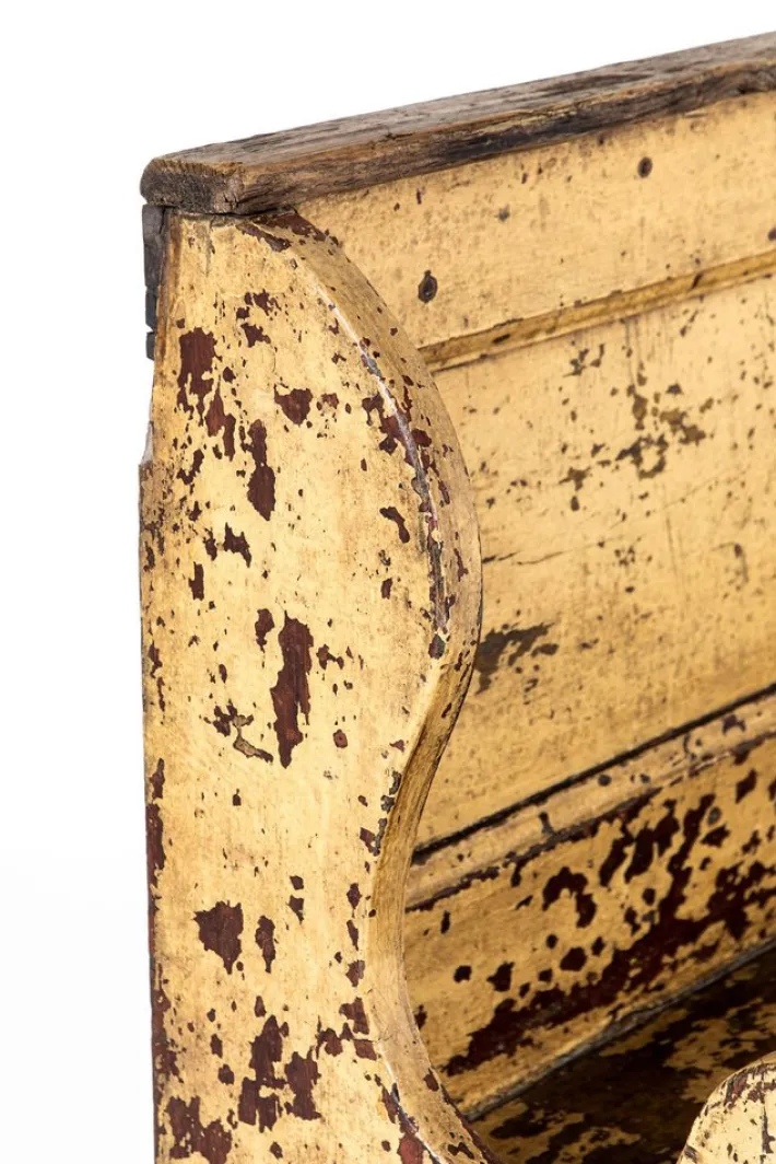 Pamono Irish Primitive Painted Pine Settle