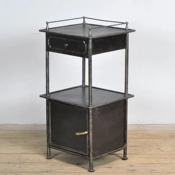Pamono Iron & Brass Nightstand, 1910s Online