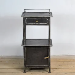 Pamono Iron & Brass Nightstand, 1910s Online