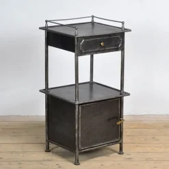Pamono Iron & Brass Nightstand, 1910s Online