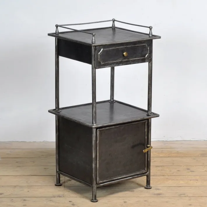 Pamono Iron & Brass Nightstand, 1910s Online