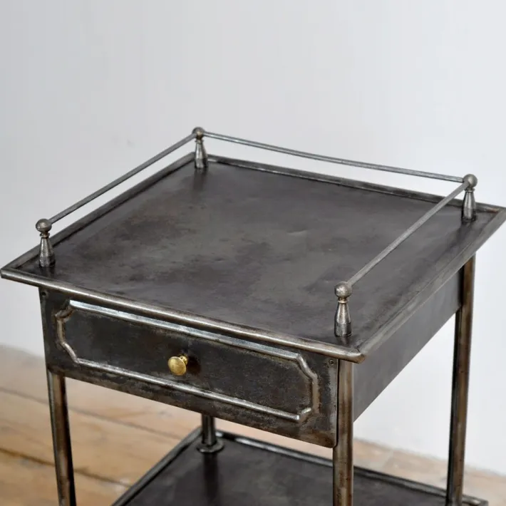 Pamono Iron & Brass Nightstand, 1910s Online